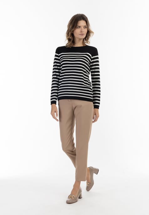 usha Strickpullover Damen schwarz-wollweiß - Image 2