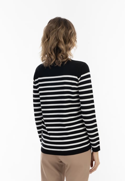 usha Strickpullover Damen schwarz-wollweiß - Image 4