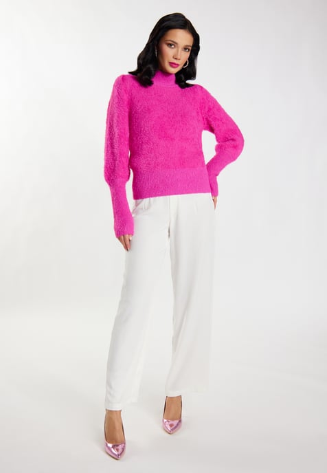 Faina Strickpullover Damen Rosa - Image 2