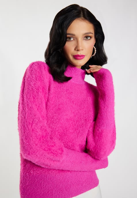 Faina Strickpullover Damen Rosa - Image 3