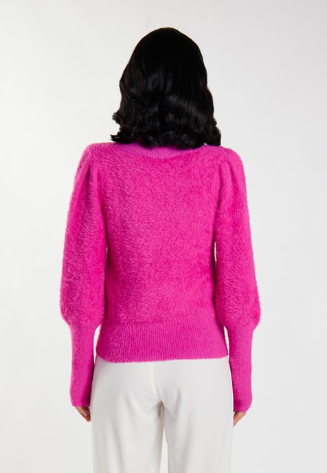 Faina Strickpullover Damen Rosa - Image 4