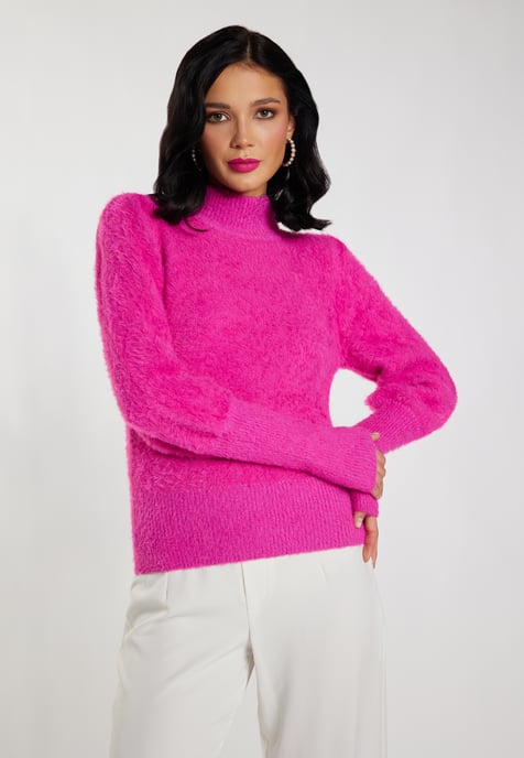 Faina Strickpullover Damen Rosa - Image 5