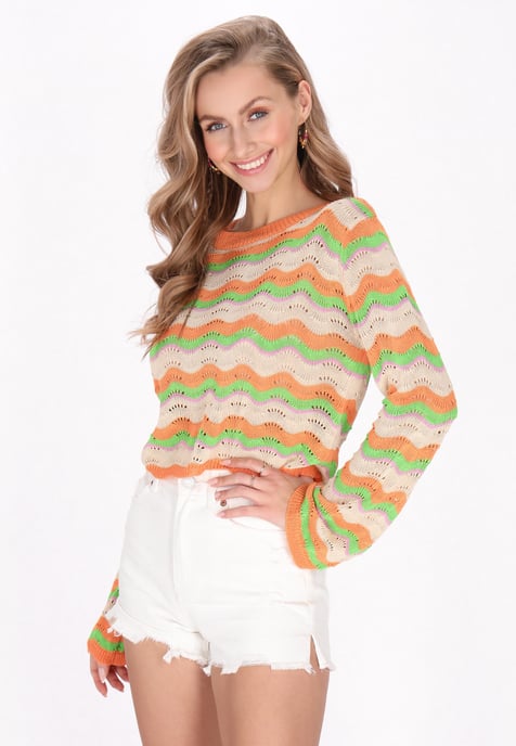IZIA Pullover Frauen orange mehrfarbig - Image 3