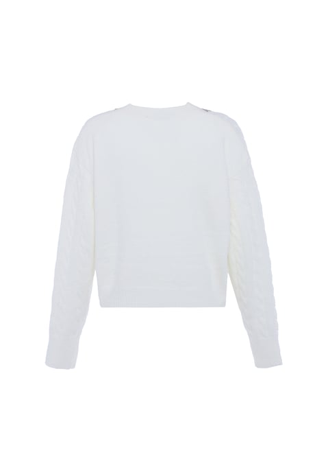 Faina Pullover Damen Wollweiß - Image 2