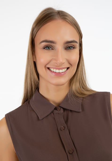 RISA Blusentop Damen dunkelbraun - Image 5