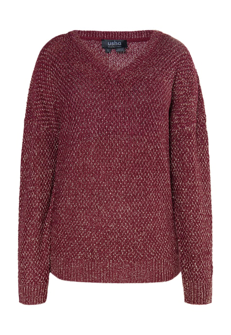usha Strickpullover Damen weinrot - Image 1