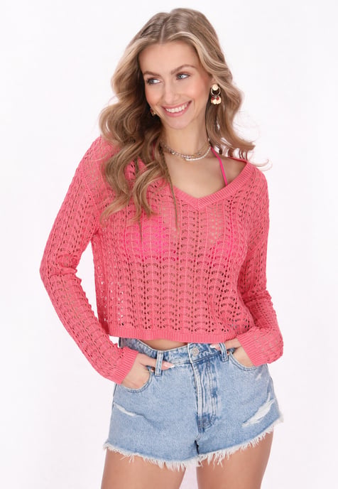 IZIA Pullover Frauen Koralle - Image 3
