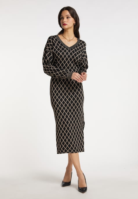Faina Strickpullover Damen Schwarz Mehrfarbig - Image 2