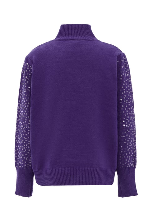 Faina Strickpullover mit Pailletten Damen lila - Image 2