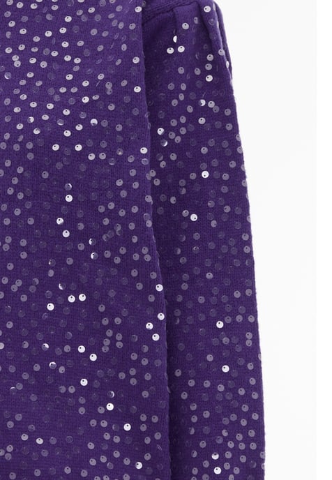 Faina Strickpullover mit Pailletten Damen lila - Image 3