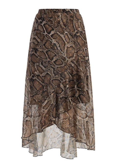 Faina Midirock Damen beige schlange - Image 1