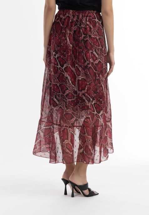 Faina Midirock Damen rot schlange - Image 4