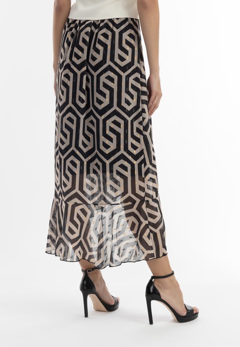 Faina Midirock Damen schwarz/beige - Image 4