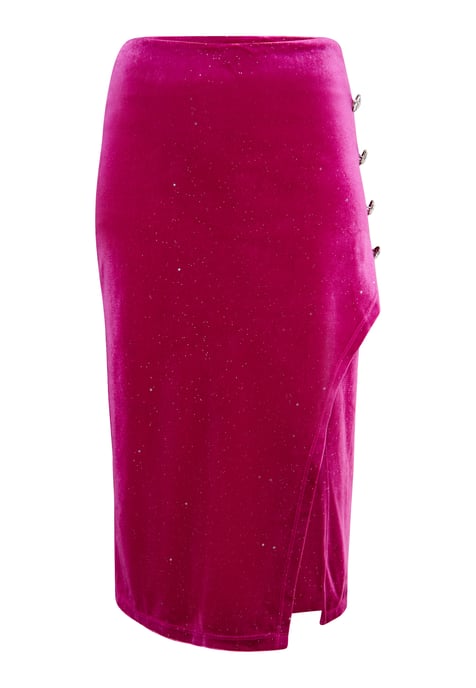 Faina Samtrock mit Glitzer Damen Rosa - Image 1