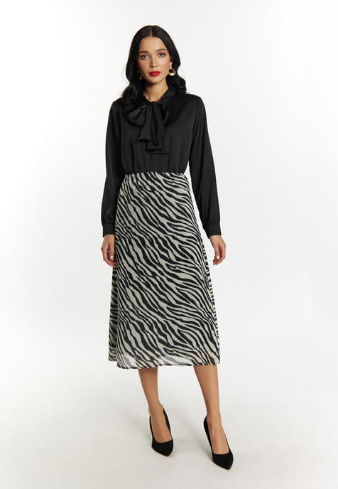 Faina Rock mit Zebra-Print Damen weiss schwarz - Image 2