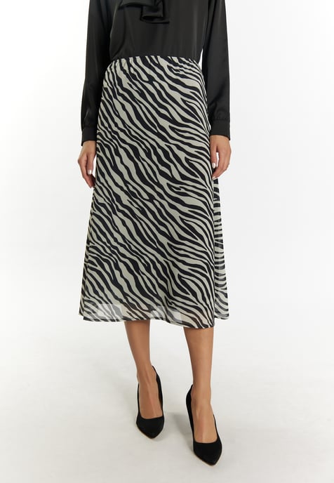 Faina Rock mit Zebra-Print Damen weiss schwarz - Image 3