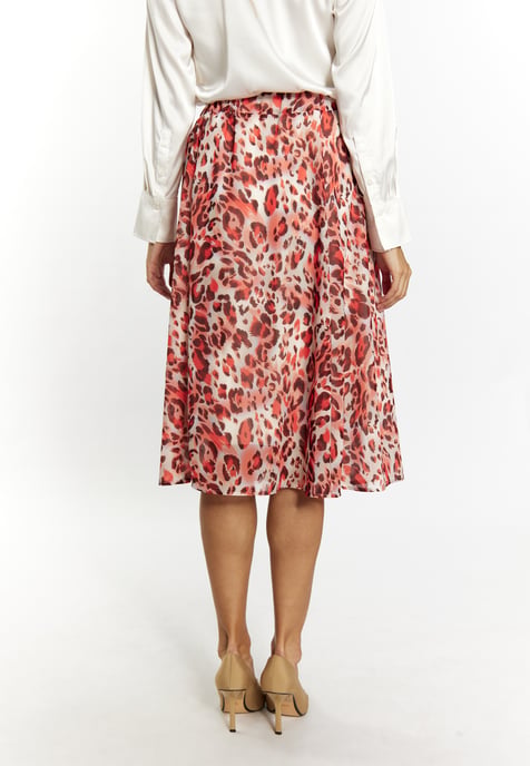 Faina Rock mit Leoprint Damen Rot Mehrfarbig - Image 4