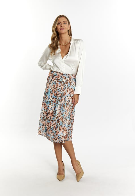 Faina Rock mit Leoprint Damen Beige Mehrfarbig - Image 2