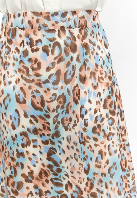 Faina Rock mit Leoprint Damen Beige Mehrfarbig - Image 5