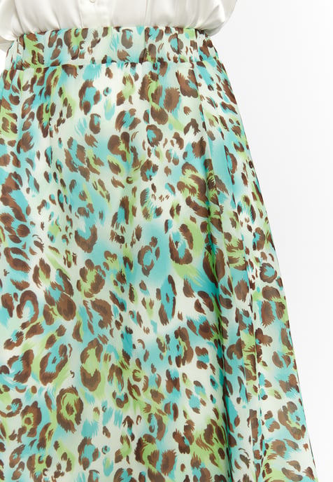 Faina Rock mit Leoprint Damen Türkis Mehrfarbig - Image 5