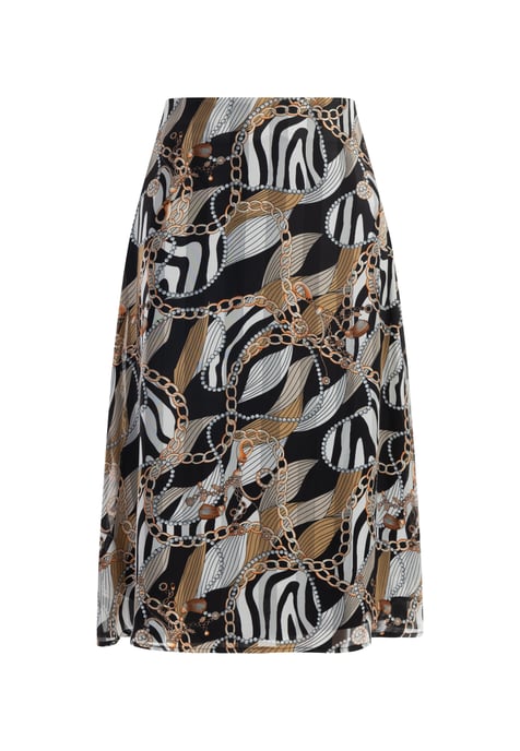 Faina Midirock mit Allover-Print Damen Schwarz Mehrfarbig - Image 1
