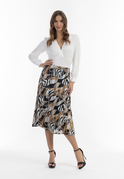 Faina Midirock mit Allover-Print Damen Schwarz Mehrfarbig - Image 2