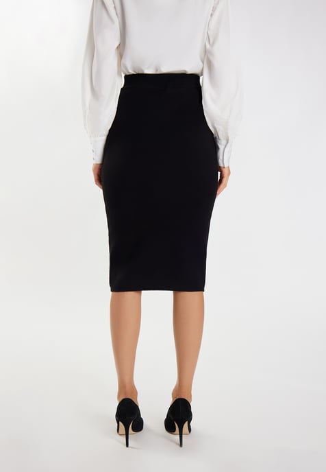 Faina Strick Midirock Damen schwarz - Image 4