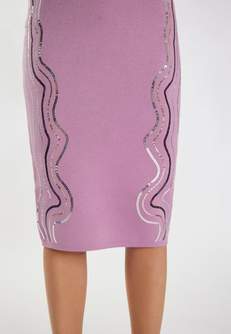 Faina Strick Midirock Damen Mauve - Image 5