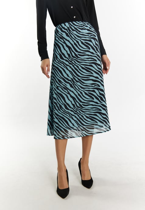 Faina Rock mit Zebra-Print Damen Hellblau Schwarz - Image 3
