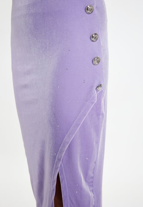 Faina Samtrock mit Glitzer Damen Lavendel - Image 5