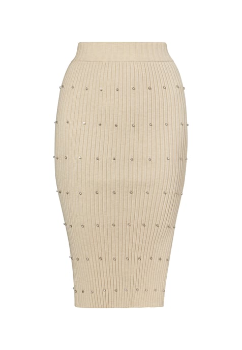 Faina Strickrock mit Strass-Steinen Damen Höllenbeige - Image 1