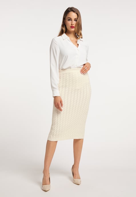 Faina Strickrock Damen Champagnerr - Image 2