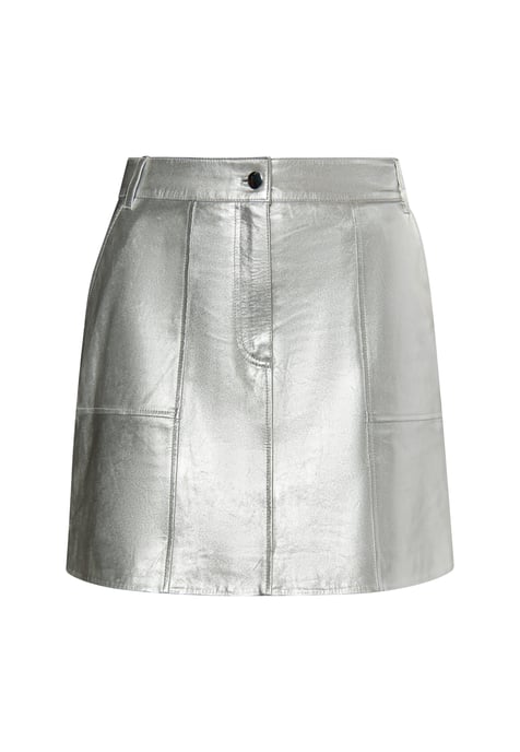 Faina Lederrock Damen Silber - Image 1