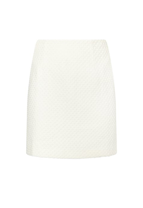 Faina Bouclé-Minirock Damen Wollweiß - Image 1