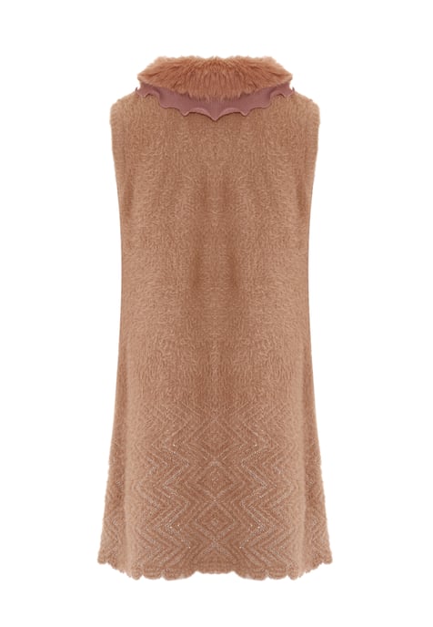 Faina Strickjacke Damen Dunkelrosa Rosa Gold - Image 2