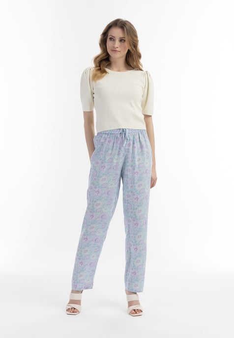 usha Stoffhose Damen Türkis Mehrfarbig - Image 2