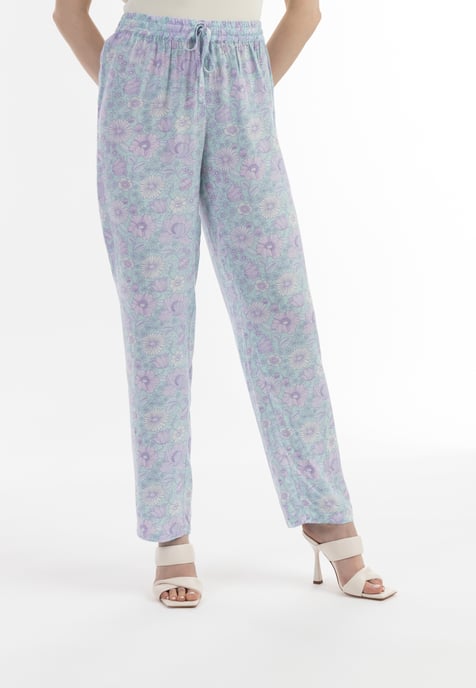 usha Stoffhose Damen Türkis Mehrfarbig - Image 3