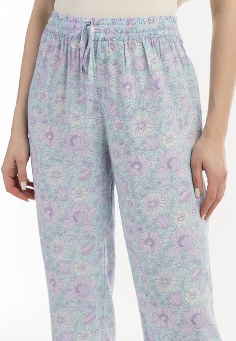 usha Stoffhose Damen Türkis Mehrfarbig - Image 5