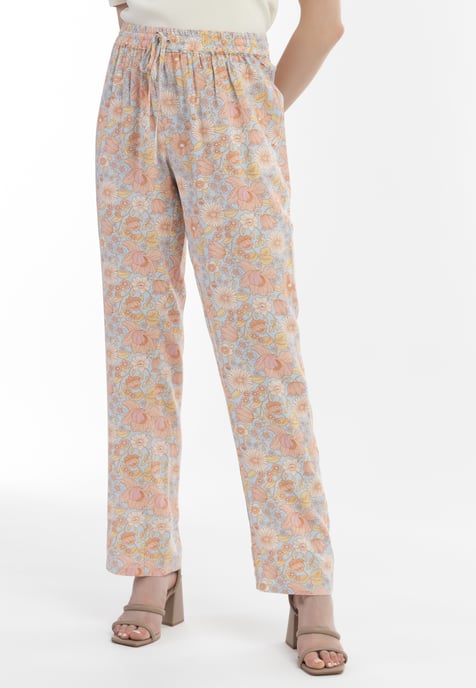 usha Stoffhose Damen Blau Mehrfarbig - Image 3