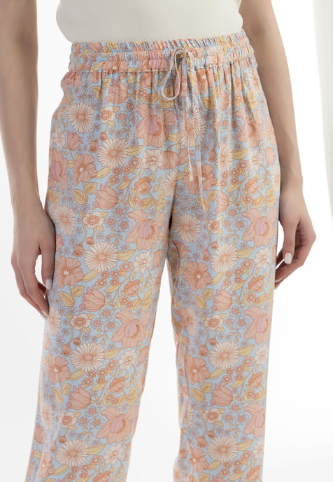 usha Stoffhose Damen Blau Mehrfarbig - Image 5