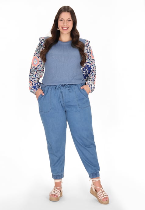 usha Hosen in großen Größen Frauen Blau - Image 2