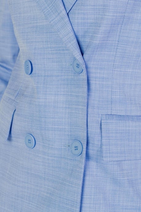 Doppelreihiger Blazer Hellblau - Image 3