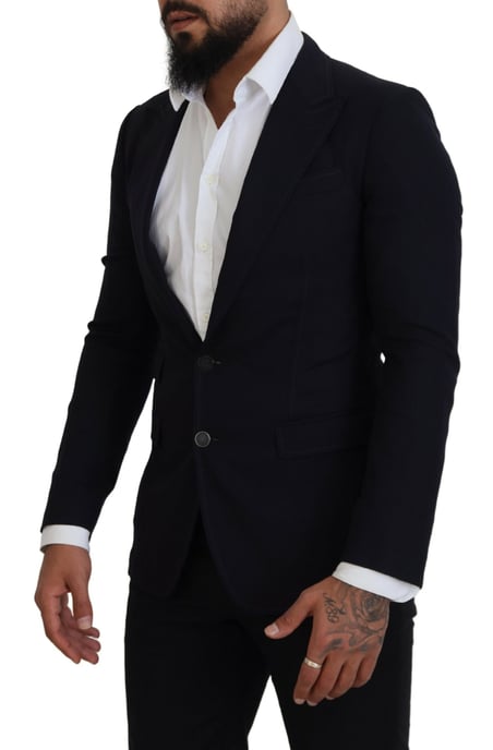 Klassisch geschnittenes Zweiknopf-Blazer Navy - Image 2