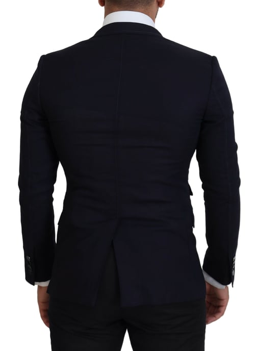 Klassisch geschnittenes Zweiknopf-Blazer Navy - Image 3