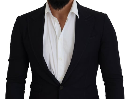 Klassisch geschnittenes Zweiknopf-Blazer Navy - Image 4