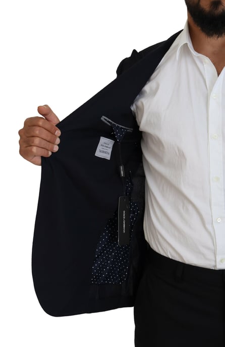 Klassisch geschnittenes Zweiknopf-Blazer Navy - Image 5
