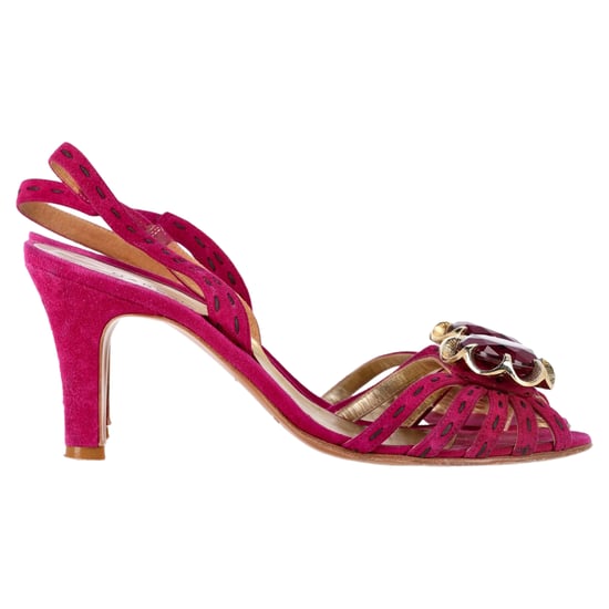 Marc Jacobs Slingback-Sandalen aus pinkem Wildleder - Image 1