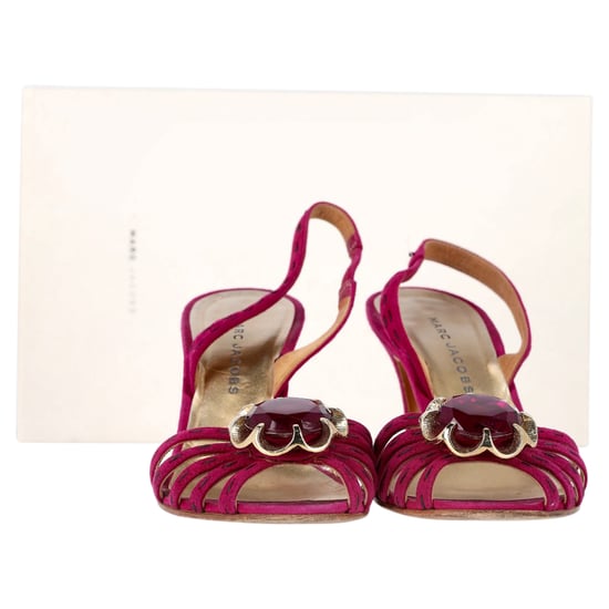 Marc Jacobs Slingback-Sandalen aus pinkem Wildleder - Image 2