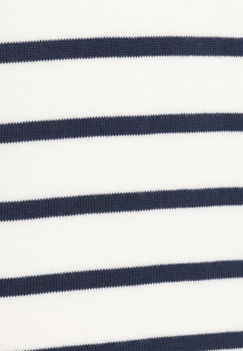 Pullover Gestreifter Pullover Mit Halbem Reißverschluss - Image 4