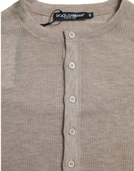 Langarm Henley Cashmere Shirt - Image 3